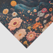 Whimsical Llama in einer zauberhaften, floralen La Seidenpapier (Ausschnitt)