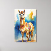 "Whimsical Llama" Leinwanddruck (Vorderseite)