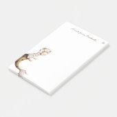 Whimsical Llama Mermaid Animal Post-it Klebezettel (angewinkelt)