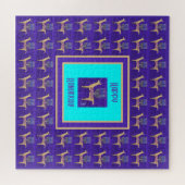 Whimsical Llamas Happy Hanukkah 20"x20" Puzzle (Horizontal)