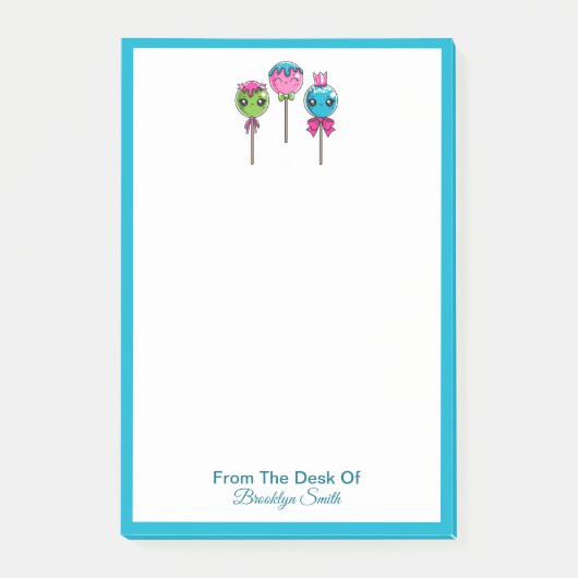 Whimsical Lollypops Post-it Klebezettel (Vorderseite)
