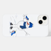 Whimsical Long Legged Snowman Case-Mate iPhone Hülle (Rückseite (Horizontal))