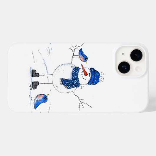 Whimsical Long Legged Snowman Case-Mate iPhone Hülle (Rückseite (Horizontal))