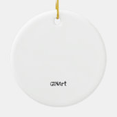 Whimsical Long Legged Snowman Keramik Ornament (Hinten)