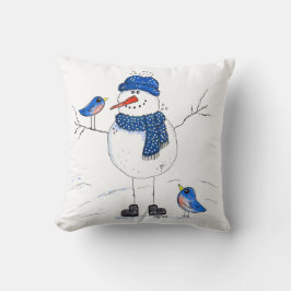 Whimsical Long Legged Snowman Kissen