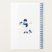 Whimsical Long Legged Snowman Notizblock (Rückseite)