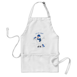 Whimsical Long Legged Snowman Schürze
