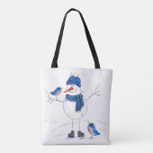 Whimsical Long Legged Snowman Tasche (Rückseite)