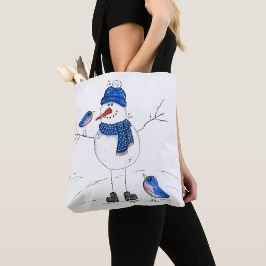 Whimsical Long Legged Snowman Tasche (Von Nahem)