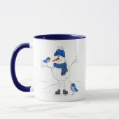 Whimsical Long Legged Snowman Tasse (Links)