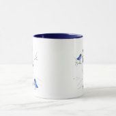 Whimsical Long Legged Snowman Tasse (Zentrum)