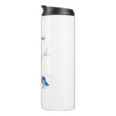 Whimsical Long Legged Snowman Thermosbecher (Nach rechts gedreht)