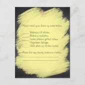 Whimsical Love Birds Chalkboard Wedding RSVP Card Karte (Rückseite)