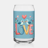 Whimsical Love Birds Pastel Cotattcore Art Dosenglas (Vorderseite)