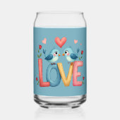 Whimsical Love Birds Pastel Cotattcore Art Dosenglas (Rückseite)