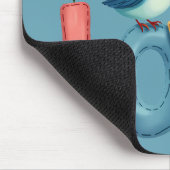 Whimsical Love Birds Pastel Cotattcore Art Mousepad (Ecke)