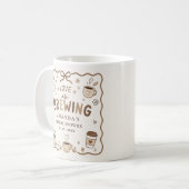 Whimsical Love is Brewing Kaffe-Hochzeitsdusche Kaffeetasse (Vorderseite Links)