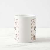 Whimsical Love is Brewing Kaffe-Hochzeitsdusche Kaffeetasse (Mittel)