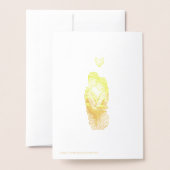 Whimsical Love Script | Bride & Groom Heart Shower Folienkarte (Rückseite mit Umschlag)