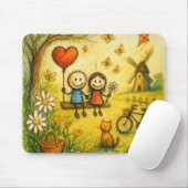 Whimsical Love Swing Garten-Mauspad Mousepad (Mit Mouse)
