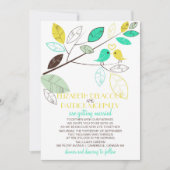 Whimsical Lovebirds Wedding Einladung (Vorderseite)