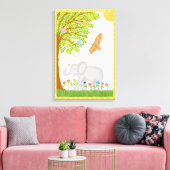 Whimsical Lucky Elephant Kinderzimmer Scene Design Leinwanddruck (Insitu (Wohnzimmer))