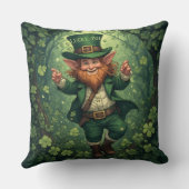 Whimsical Lucky-ish Leprechaun Lush Forest Nursery Kissen (Rückseite)