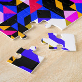 Whimsical lustig bunt geometrisch abstraktes Muste Puzzle (Seite)
