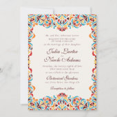 Whimsical Luxury Elfenbein Border Foto Hochzeit Einladung (Vorderseite)