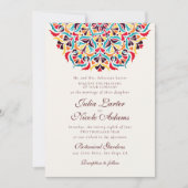 Whimsical Luxury Elfenbein Border Foto Hochzeit Einladung (Vorderseite)