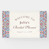 Whimsical Luxury Elfenbein Brautparty im Blumensti Banner (Horizontal)