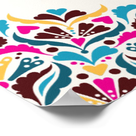 Whimsical Luxury Elfenbein Brautparty im Blumensti Poster (Ecke)