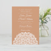 Whimsical Luxury Ivory Floral Style Border Wedding Einladung (Stehend Vorderseite)