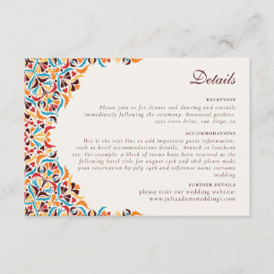 Whimsical Luxus Elfenbein Blumenstrauß Hochzeit Begleitkarte
