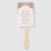 Whimsical Luxus Elfenbein Blumenstrauß Hochzeit Fächer (Vorderseite)