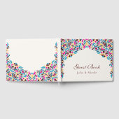 Whimsical Luxus Elfenbein Blumenstrauß Hochzeit Gästebuch (Voll)