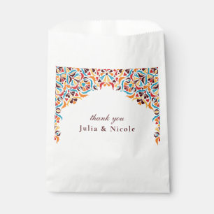 Whimsical Luxus Elfenbein Blumenstrauß Hochzeit Geschenktütchen