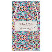 Whimsical Luxus Elfenbein Blumenstrauß Hochzeit Kleine Geschenktüte (Rückseite)