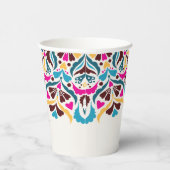 Whimsical Luxus Elfenbein Blumenstrauß Hochzeit Pappbecher (Rechts)