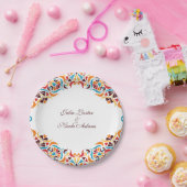 Whimsical Luxus Elfenbein Blumenstrauß Hochzeit Pappteller (Party)