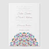 Whimsical Luxus Elfenbein Blumenstrauß Hochzeit Pergament Einladungen (Vorderseite)