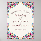 Whimsical Luxus Elfenbein Blumenstrauß Hochzeit Poster (Vorne)