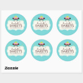 Whimsical Macaron Labels Runder Aufkleber (Blatt)