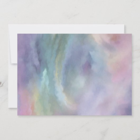 Whimsical Macarons | Französische Süßigkeiten Absc Einladung (Rückseite)