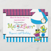 Whimsical MAD TEA PARTY CUPS Party Einladung (Vorne/Hinten)