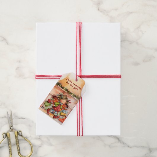 Whimsical Mädchen Humorvoll Geschenkanhänger (Mit Garn)