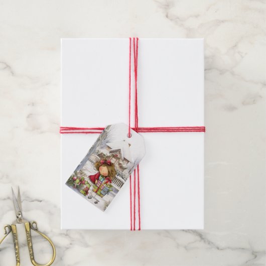 Whimsical Mädchen Humorvoll Geschenkanhänger (Mit Garn)