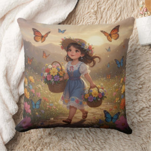 Whimsical Mädchen  Kissen
