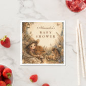 Whimsical Mädchen Western Boho Baby Shower Serviette (Beispiel)