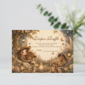 Whimsical Mädchen Western Boho Windel-Raffle Begleitkarte (Stehend Vorderseite)